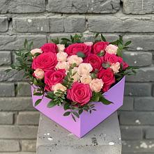 Цветочная композиция из Розы в коробке в Большой Мурте