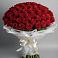 Букет 101 Красная роза Блэк Мэджик в Большой Мурте