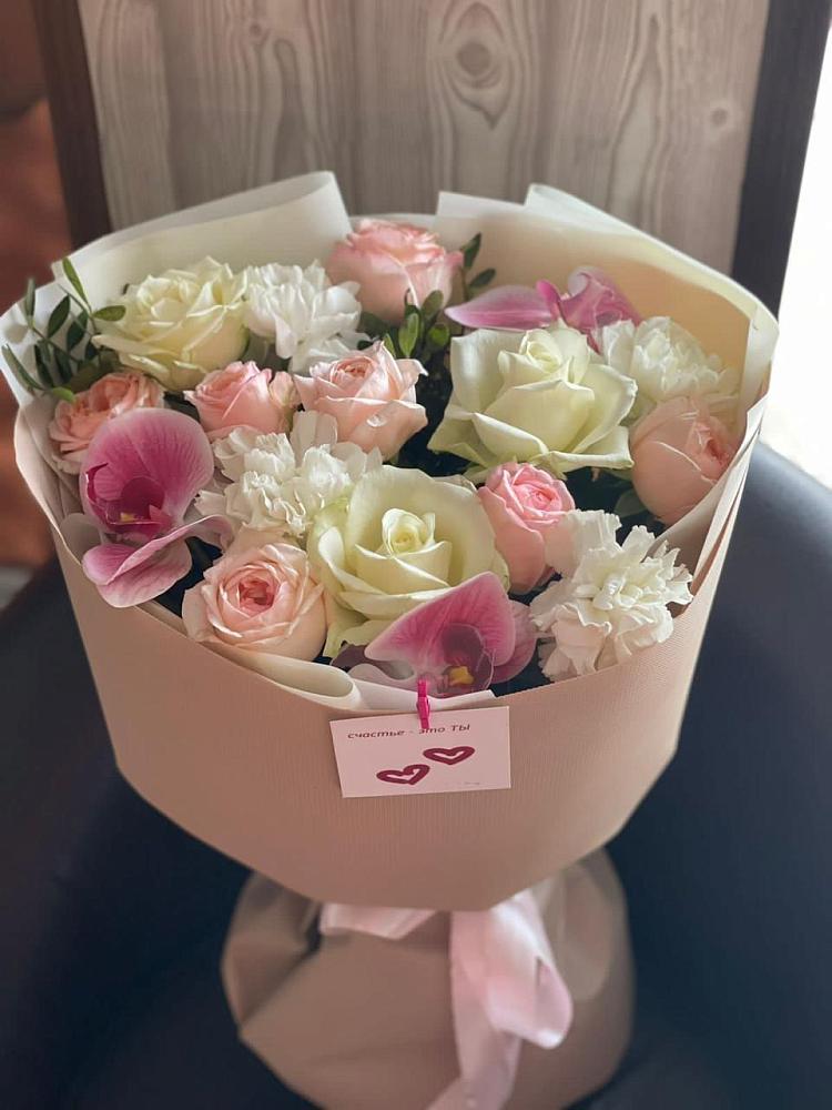 Букет цветов из: Орхидеи, Розы и Гвоздики в Большой Мурте