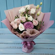 Букет цветов из:  Розы и Лизиантусы в Большой Мурте