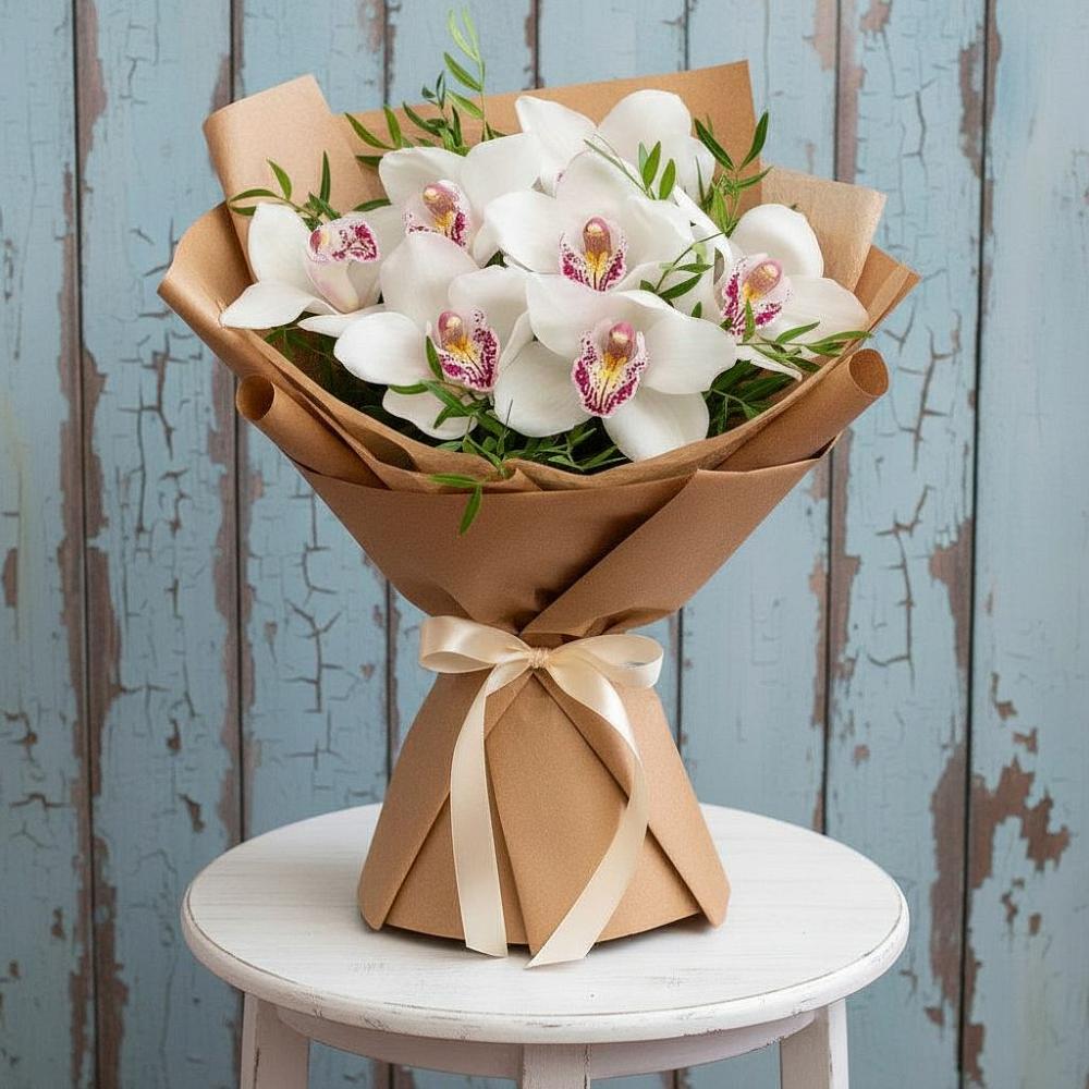 Букет цветов из: Орхидеи и Розы в Большой Мурте
