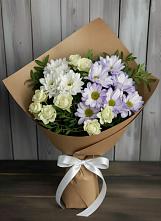 Букет цветов из:  Хризантемы и Розы в Большой Мурте