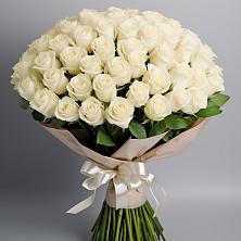 Букет 101 беля роза Белоснежка в Большой Мурте
