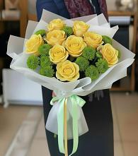 Букет цветов из:  Хризантемы и Розы в Большой Мурте