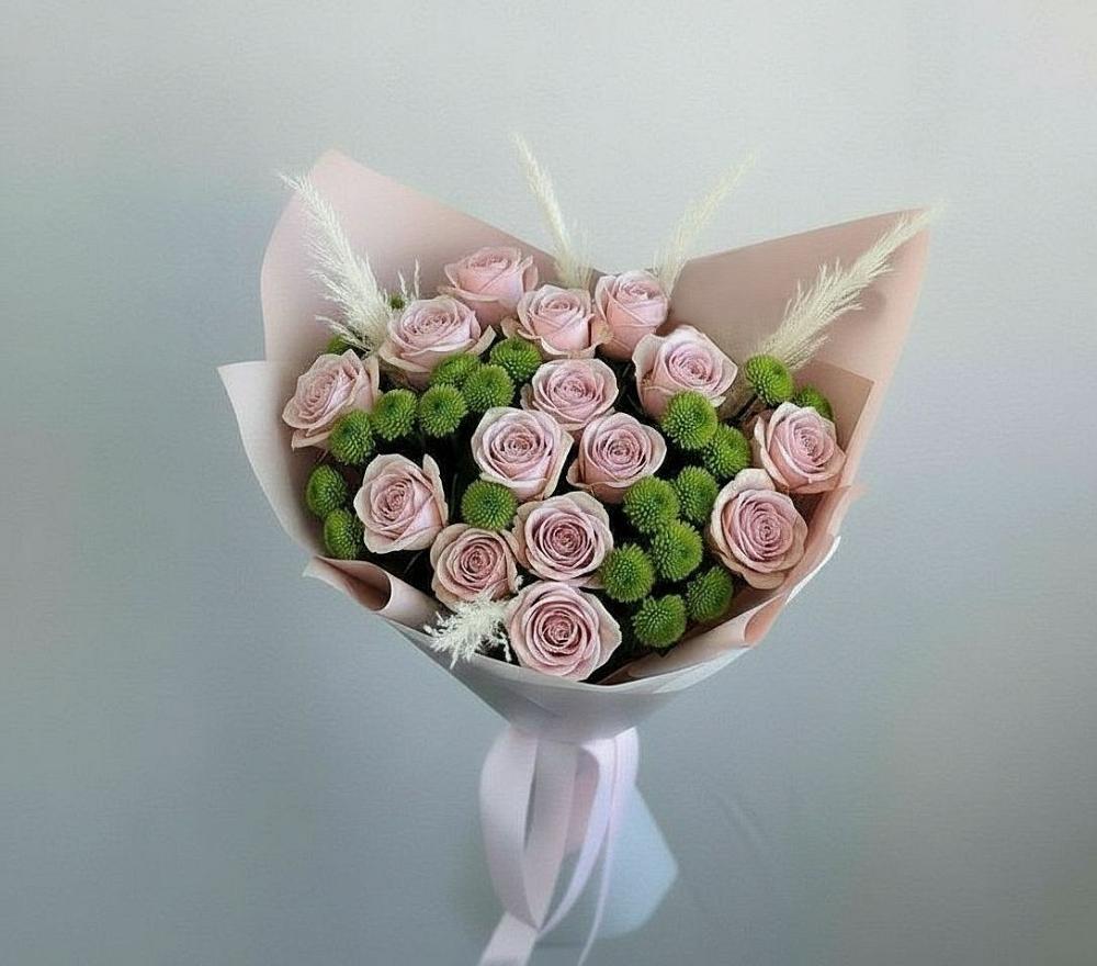 Букет цветов из: Розы и Хризантемы в Большой Мурте