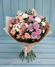 Букет цветов из:  Хризантемы, Розы и Альстромерии #REPLACE_PRED# Большой Мурте