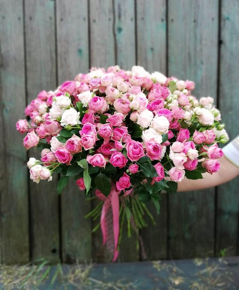 Букет Розовые кустовые розы Натали и Лав Лидия в Большой Мурте