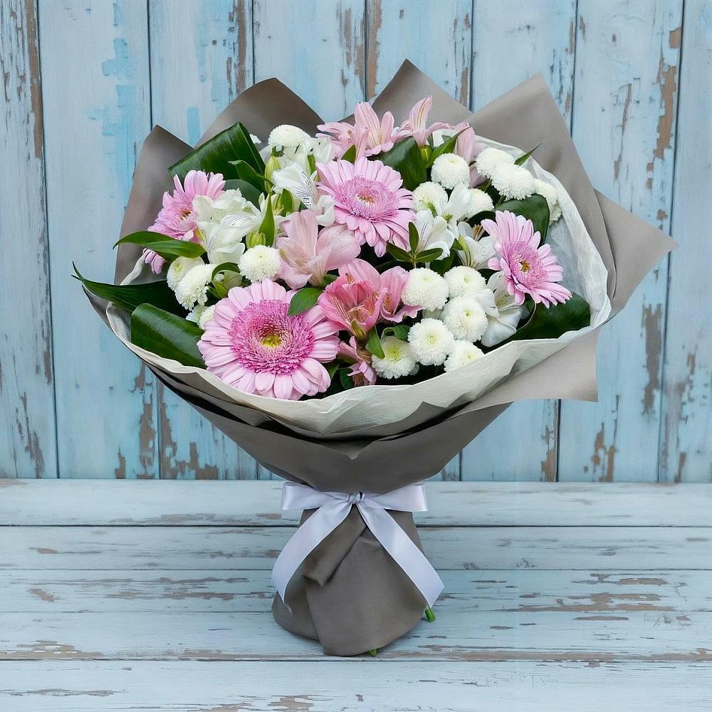 Букет цветов из: Герберы, Альстромерии и Хризантемы в Большой Мурте