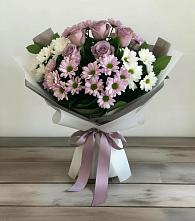 Букет цветов из:  Хризантемы и Розы в Большой Мурте