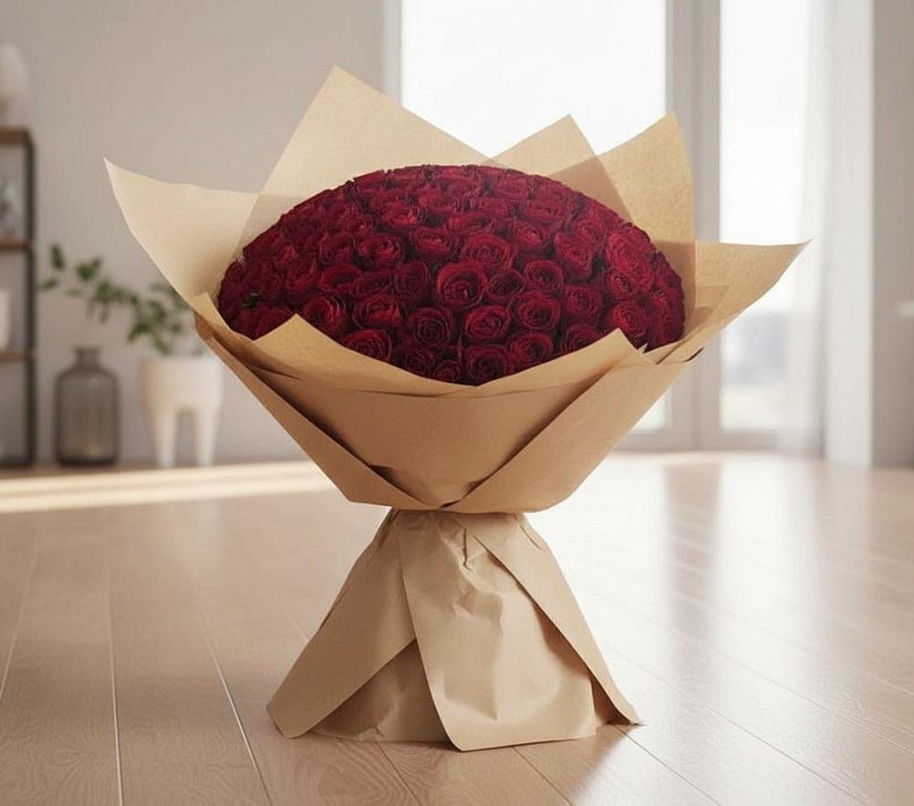 Букет 101 Красная роза в Большой Мурте