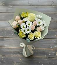 Букет цветов из:  Альстромерии, Розы и Хризантемы в Большой Мурте