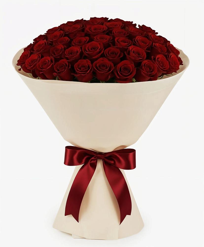 Букет 101 Бордовая роза Блэк Бакарра в Большой Мурте