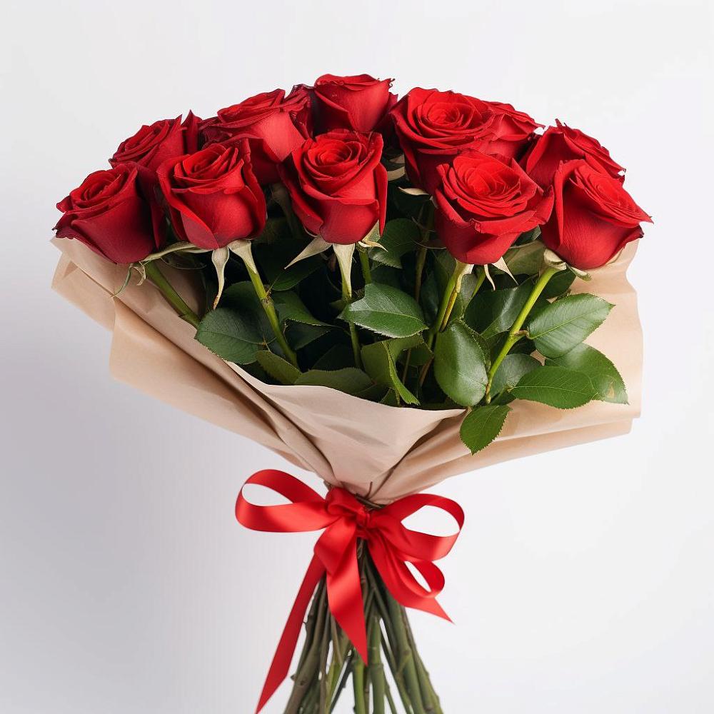 Букет 11 Красных роз Эдлесс Лав в Большой Мурте