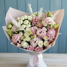 Букет цветов из:  Альстромерии и Розы в Большой Мурте