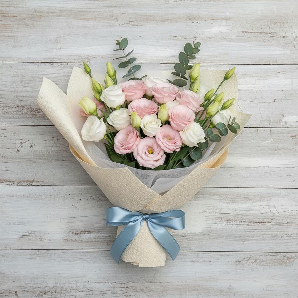 Букет цветов из: Лизиантусы в Большой Мурте